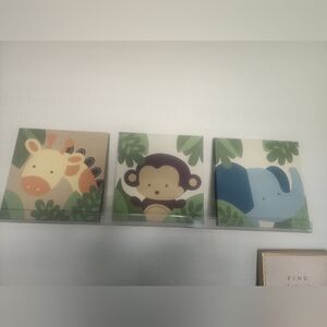 Baby wall canvas decor jungle theme